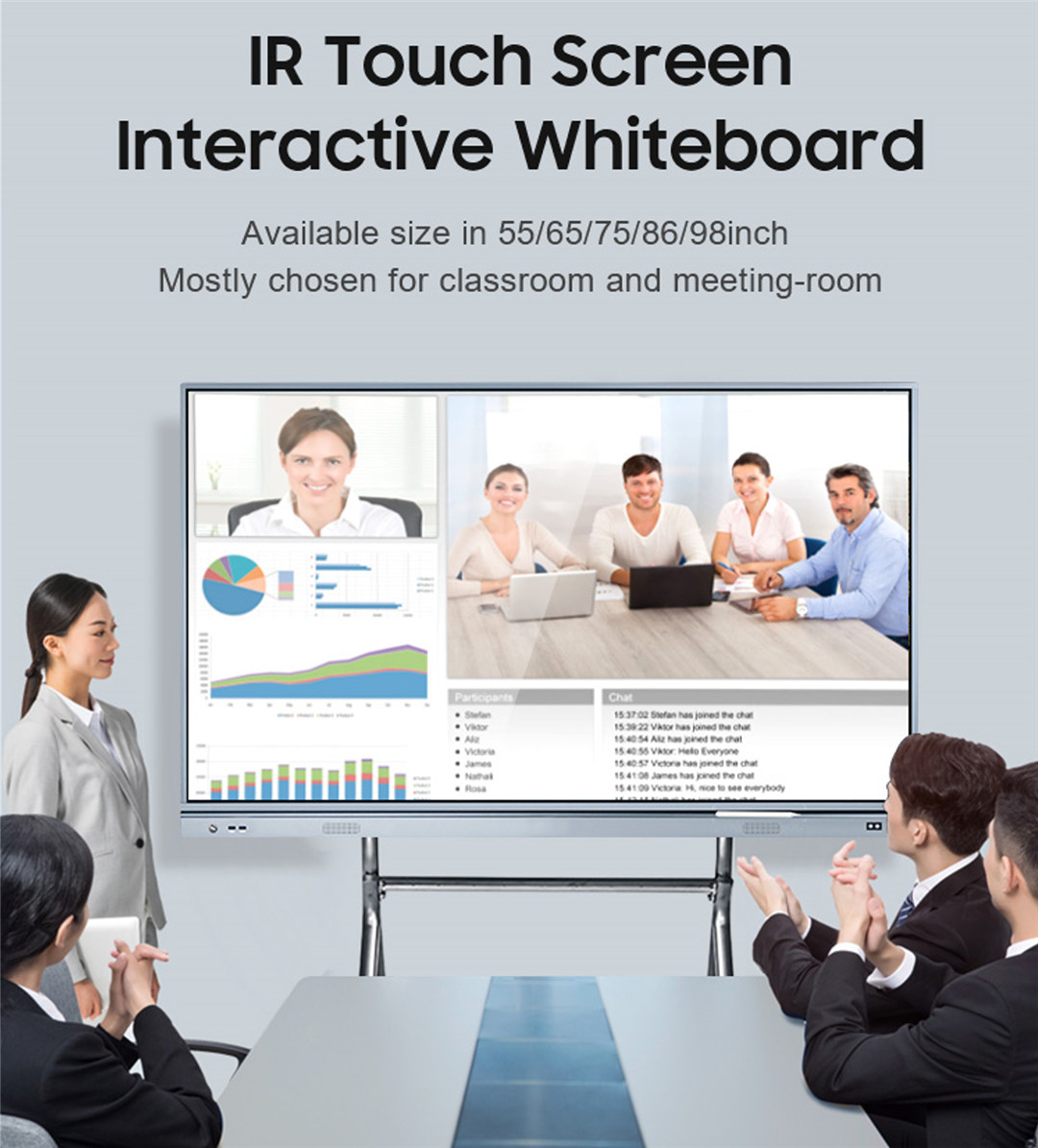 55inch Smart Interactive Whiteboard LCD Touch Screen for Education  (1)